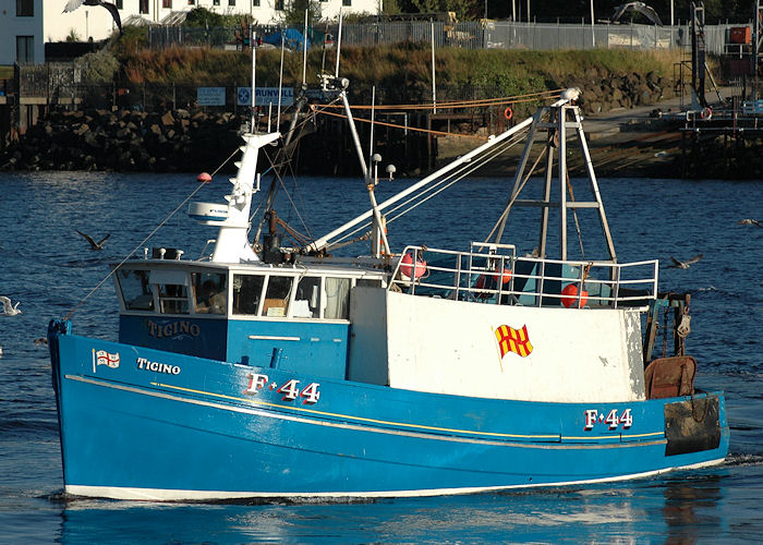 Photograph of the vessel fv Ticino pictured arriving at the Fish Quay, North Shields on 26th September 2009