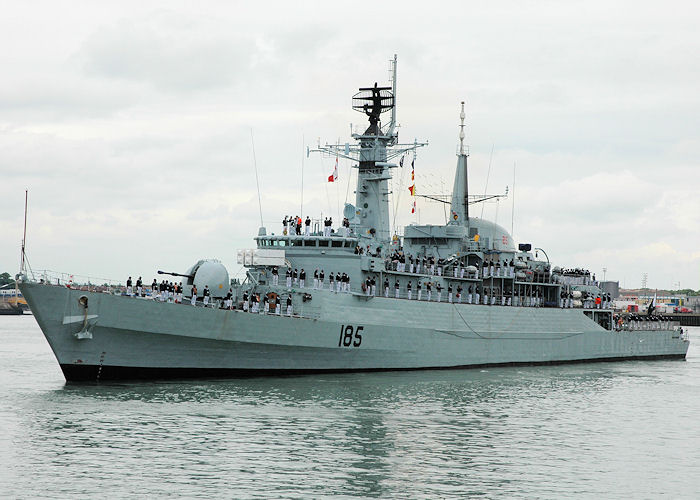 PNS Tippu Sultan pictured at the International Festival of the Sea, Portsmouth Naval Base on 3rd July 2005