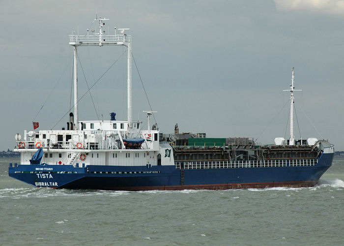 Photograph of the vessel  Tista pictured on the River Medway on 10th August 2006