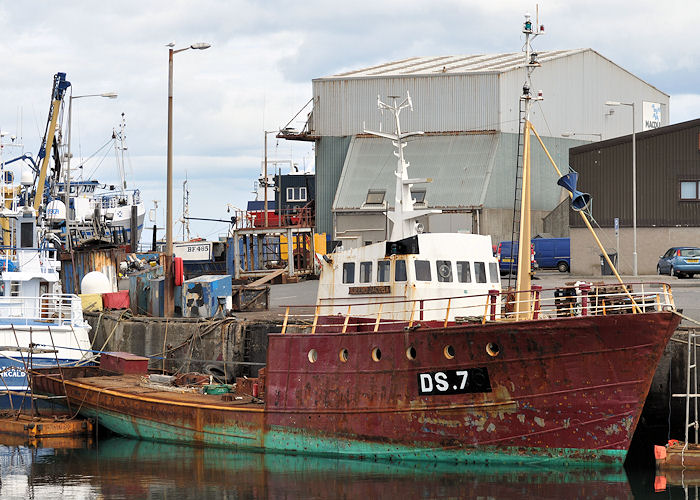 Photograph of the vessel fv Tjeerd Jacoba pictured undergoing reconstruction at Macduff on 6th May 2013