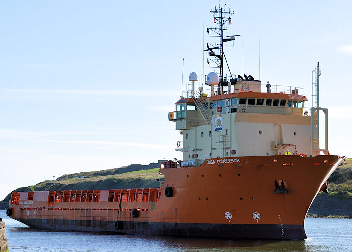  Toisa Conqueror pictured arriving at Aberdeen on 14th September 2013