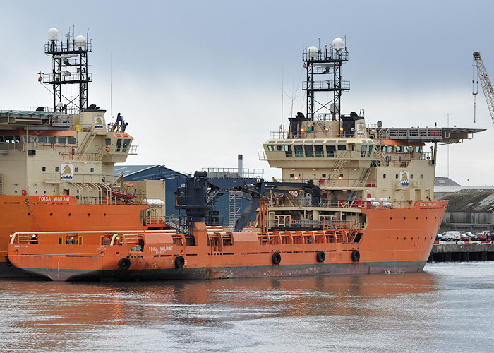 Photograph of the vessel  Toisa Valiant pictured at Montrose on 18th April 2012
