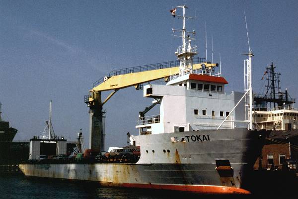 Photograph of the vessel  Tokai pictured in Fredericia on 29th May 1998