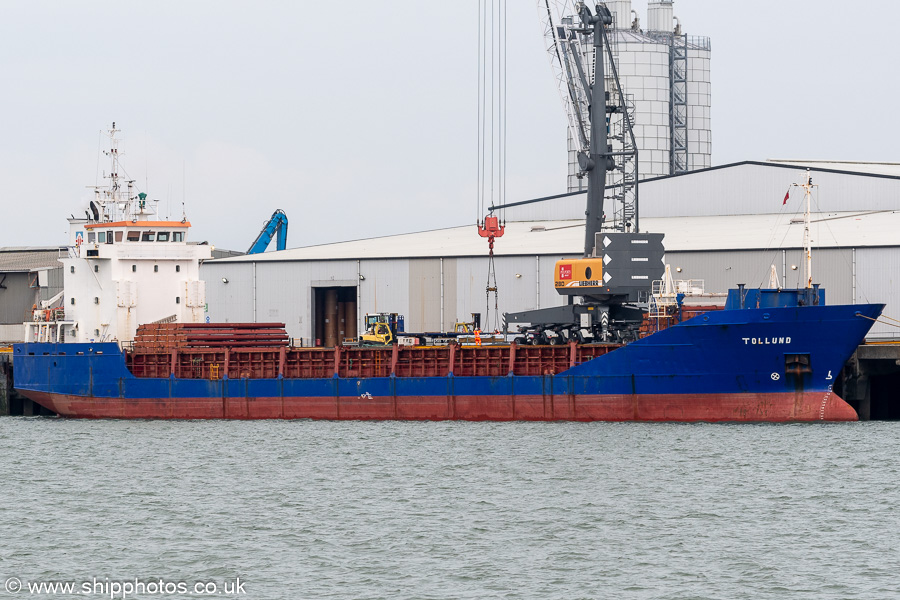 Photograph of the vessel  Tollund pictured at Sheerness on 19th July 2025