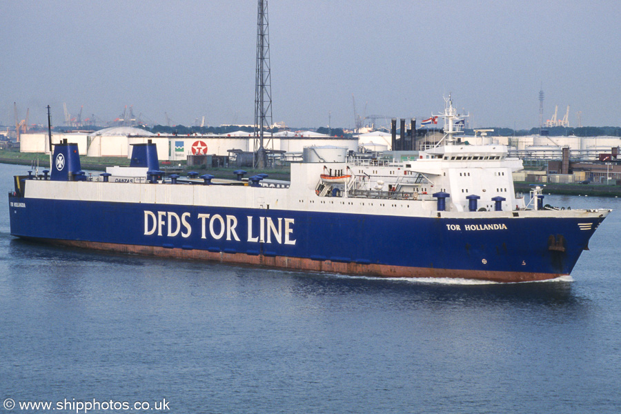  Tor Hollandia pictured departing Rotterdam on 17th June 2002
