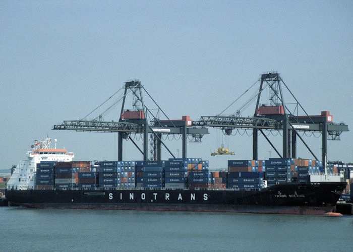 Photograph of the vessel  Trade Selene pictured at Felixstowe on 10th June 1997