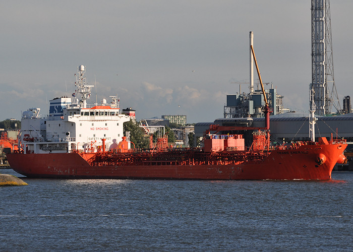 Photograph of the vessel  Trans Emerald pictured departing 1e Petroleumhaven, Rotterdam on 24th June 2012