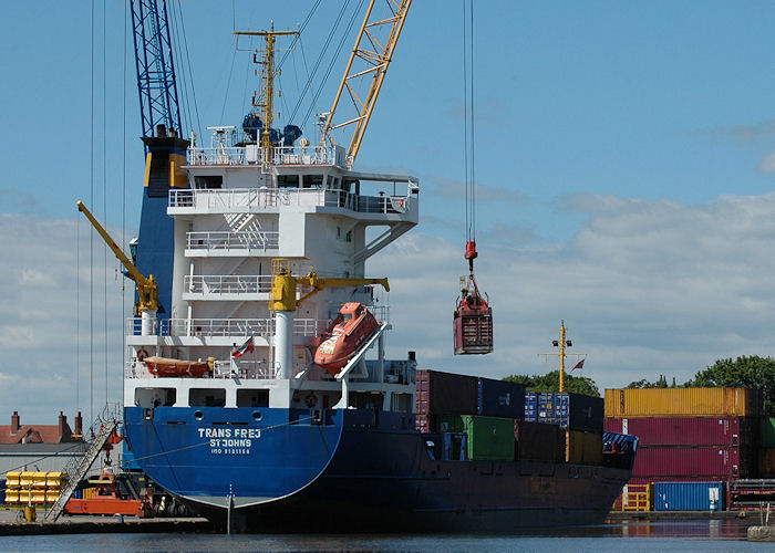 Photograph of the vessel  Trans Frej pictured at Goole on 17th June 2010