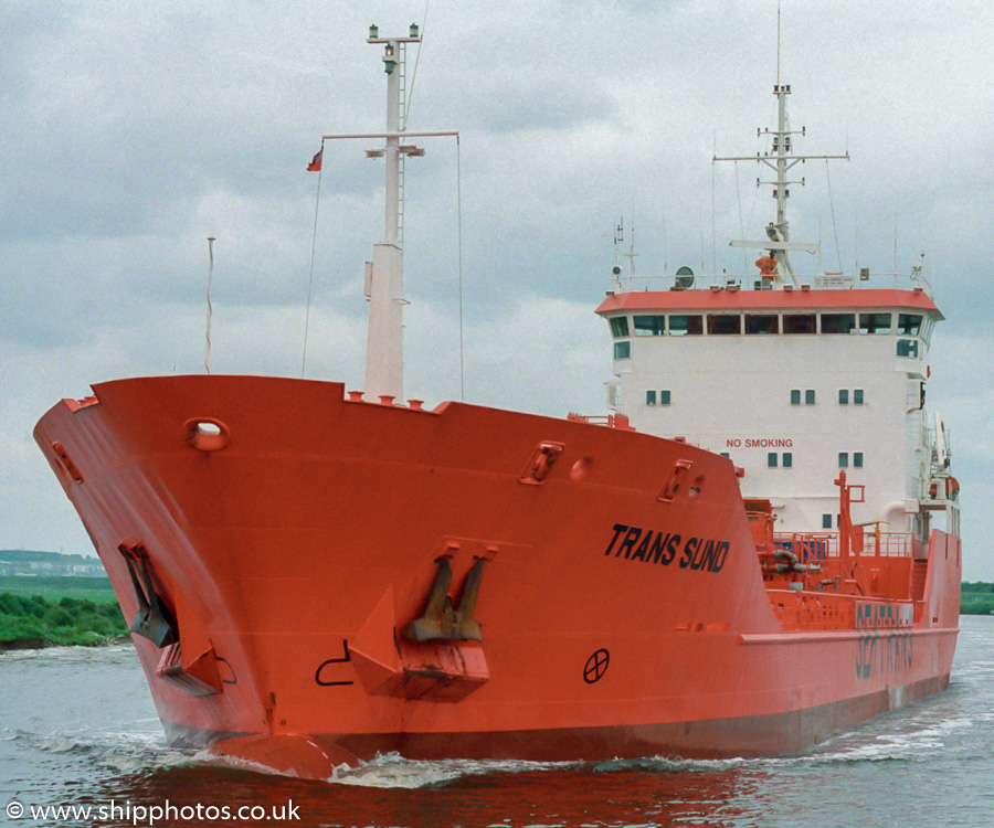 Photograph of the vessel  Trans Sund pictured on the Manchester Ship Canal on 20th May 2000