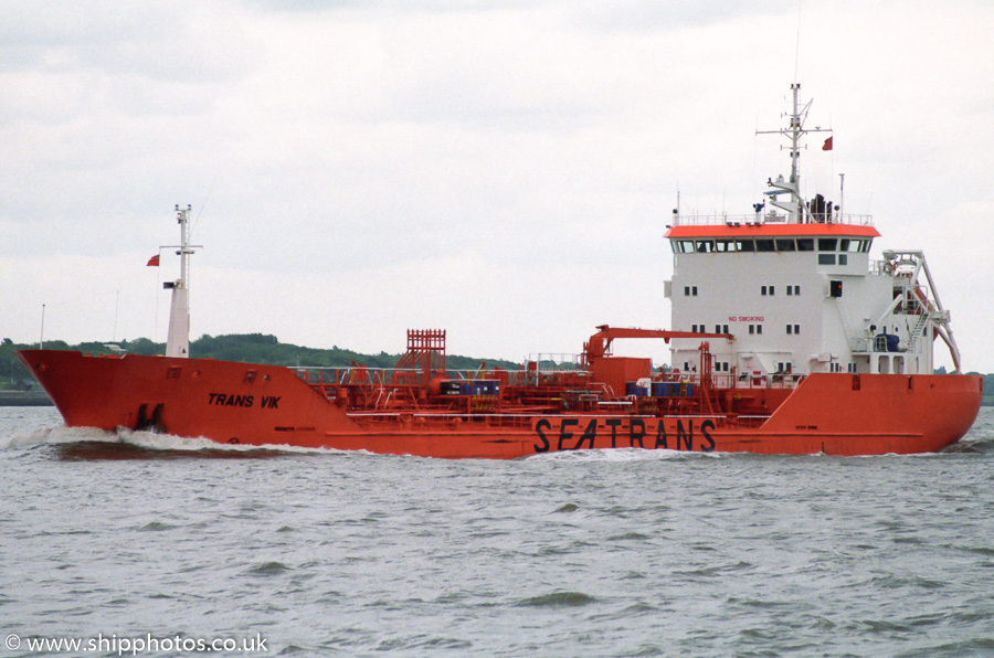 Photograph of the vessel  Trans Vik pictured on the River Mersey on 20th May 2000