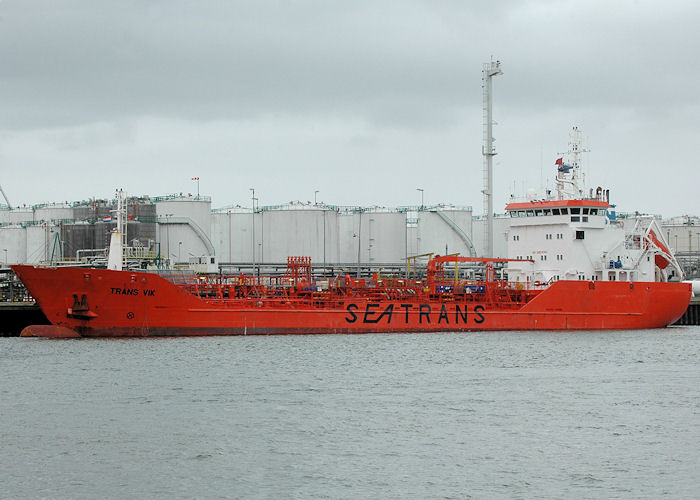 Photograph of the vessel  Trans Vik pictured in Botlek, Rotterdam on 20th June 2010