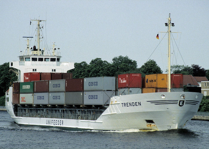 Photograph of the vessel  Trenden pictured passing through Rendsburg on 8th June 1997