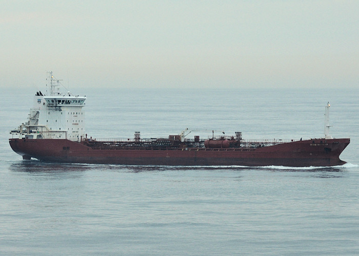 Photograph of the vessel  Trine Theresa pictured approaching Rotterdam on 26th June 2012