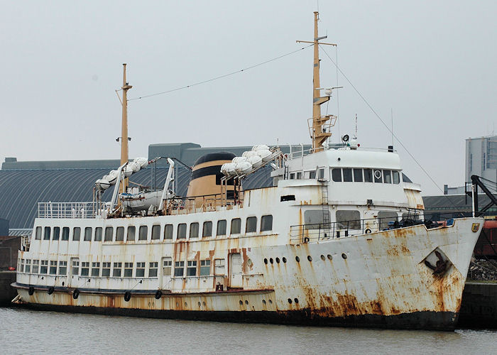 Photograph of the vessel  Trinity pictured laid up in Liverpool Docks on 27th June 2009