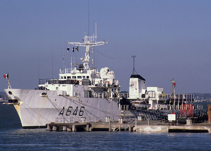 Triton pictured in Portsmouth Naval Base on 3rd November 1990