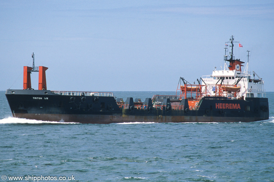 Photograph of the vessel  Triton VIII pictured on the Westerschelde passing Vlissingen on 21st June 2002