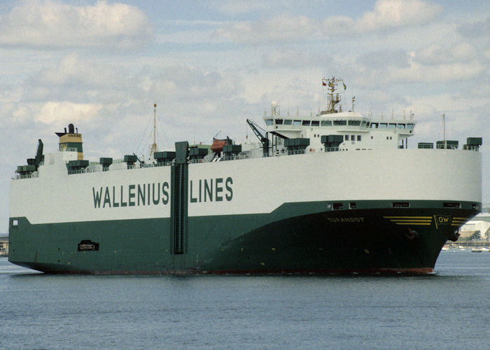 Photograph of the vessel  Turandot pictured departing Southampton on 14th August 1997