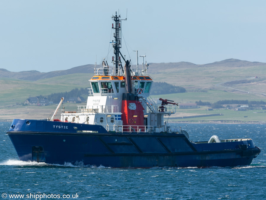 Photograph of the vessel  Tystie pictured at Sella Ness on 16th May 2022