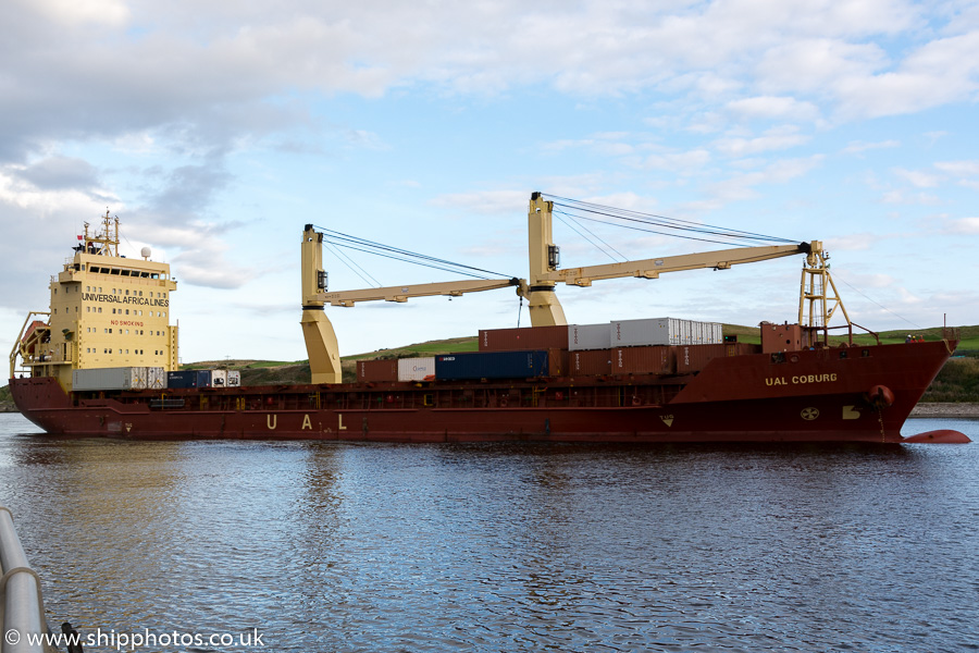 Photograph of the vessel  UAL Coburg pictured arriving at Aberdeen on 19th September 2015