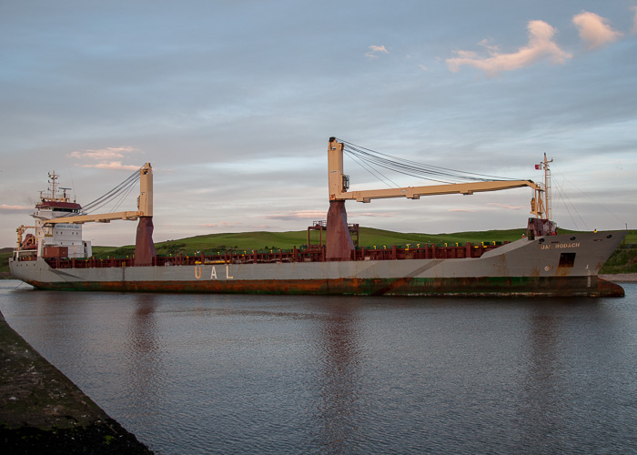 Photograph of the vessel  UAL Rodach pictured arriving at Aberdeen on 8th June 2014