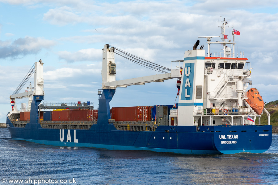 Photograph of the vessel  UAL Texas pictured departing Aberdeen on 8th August 2023