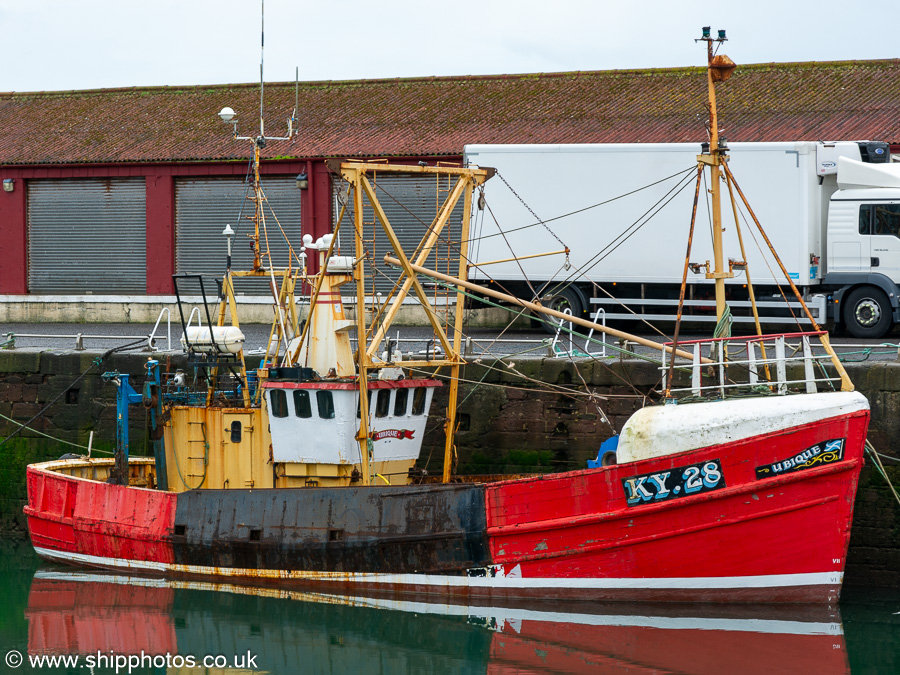 Photograph of the vessel fv Ubique  pictured at Arbroath on 7th August 2023