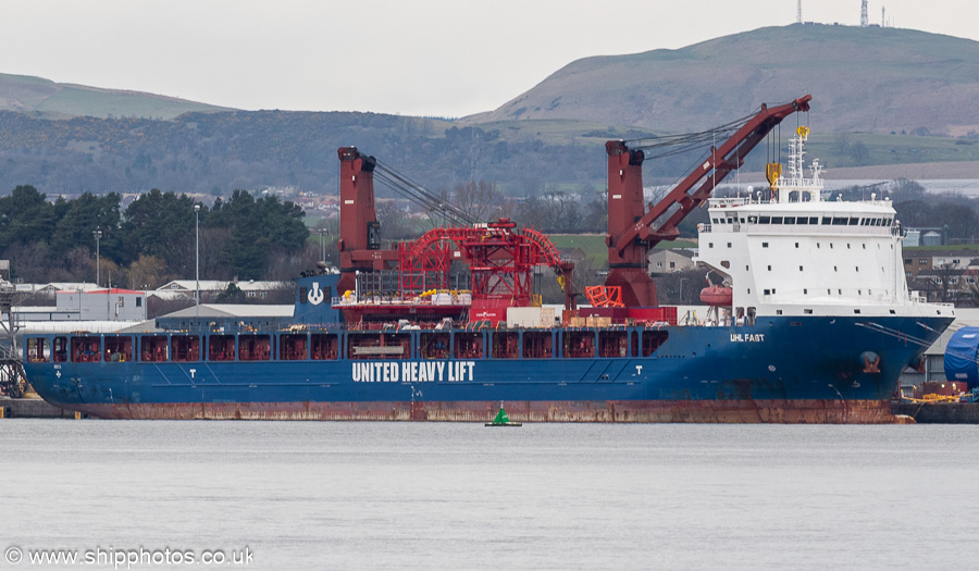 Photograph of the vessel  UHL Fast pictured at North Wall, Rosyth on 16th March 2025