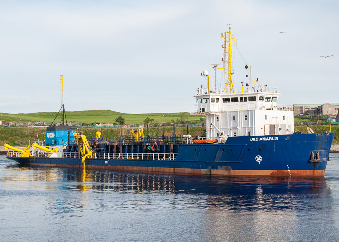 Photograph of the vessel  UKD Marlin pictured at Aberdeen on 8th June 2014