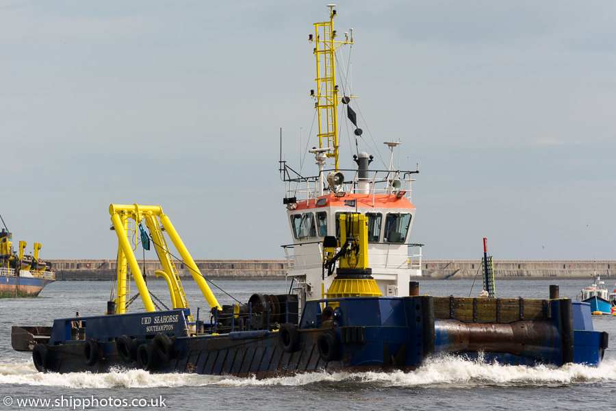 Photograph of the vessel  UKD Seahorse pictured passing North Shields on 21st August 2015