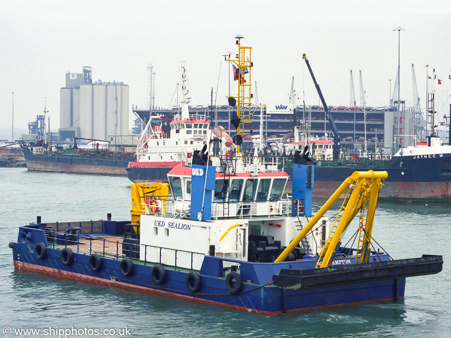 Photograph of the vessel  UKD Sealion pictured in Empress Dock, Southampton on 12th April 2003