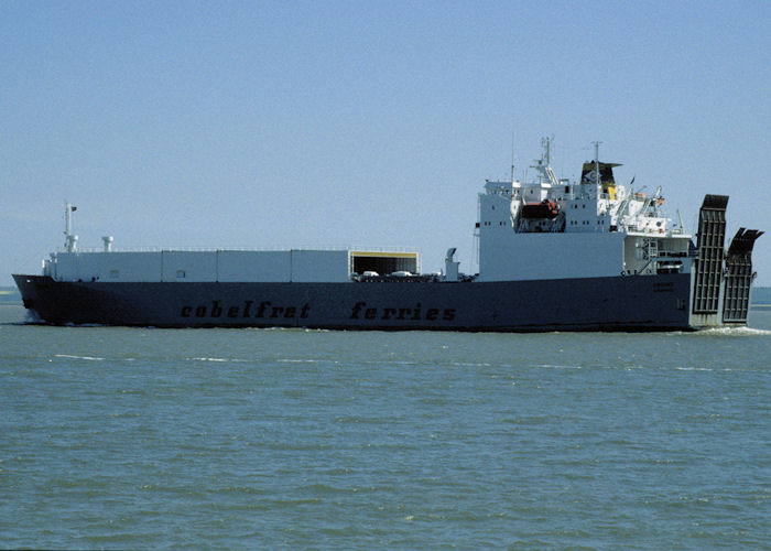 Photograph of the vessel  Undine pictured on the River Thames on 16th May 1998