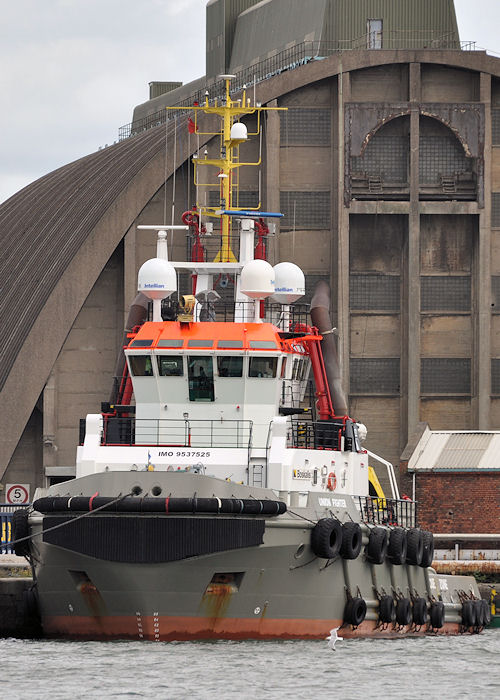 Photograph of the vessel  Union Fighter pictured in Liverpool Docks on 22nd June 2013