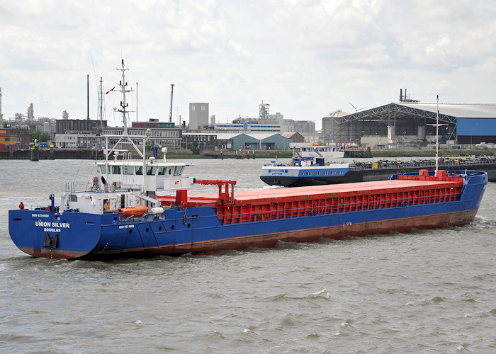 Photograph of the vessel  Union Silver pictured passing Vlaardingen on 23rd June 2012