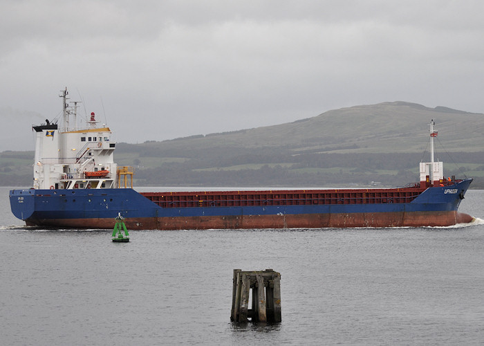 Photograph of the vessel  Uphusen pictured passing Greenock on 25th September 2011