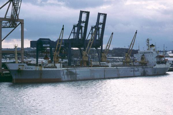 Photograph of the vessel  Urfa pictured at Parkeston Quay, Harwich on 18th March 2001