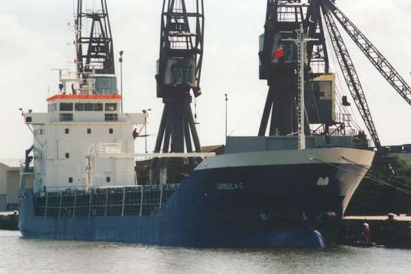Photograph of the vessel  Ursula C pictured at Ellesmere Port on 5th August 2000