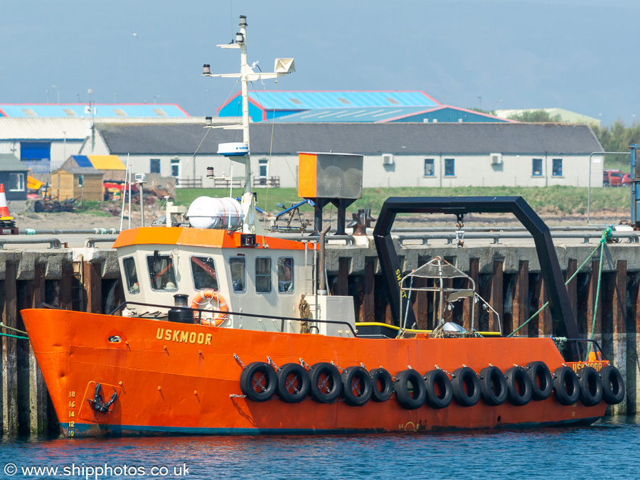 Photograph of the vessel  Uskmoor pictured at Kirkwall on 15th May 2024