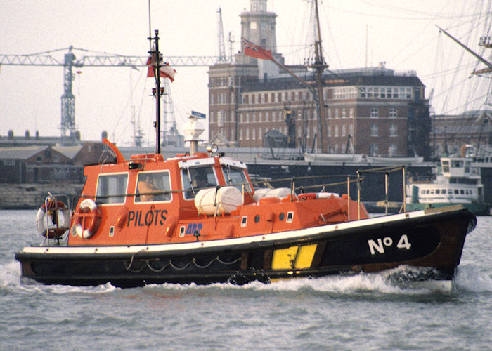 pv Vagrant pictured in Portsmouth Harbour on 10th March 1990