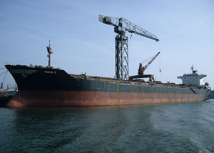 Photograph of the vessel  Vakis T pictured on the Nieuwe Maas at Rotterdam on 27th September 1992