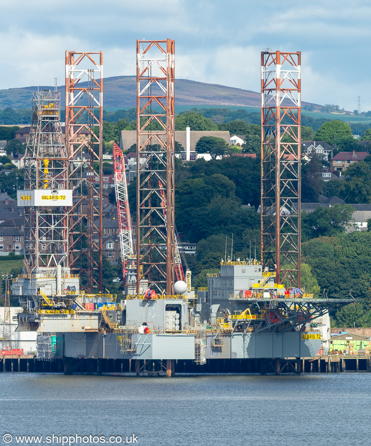 Photograph of the vessel  Valaris 72 pictured at Dundee on 7th August 2023