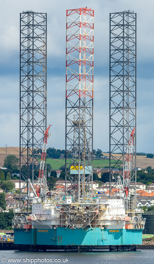 Photograph of the vessel  Valaris Stavanger pictured at Dundee on 7th August 2023