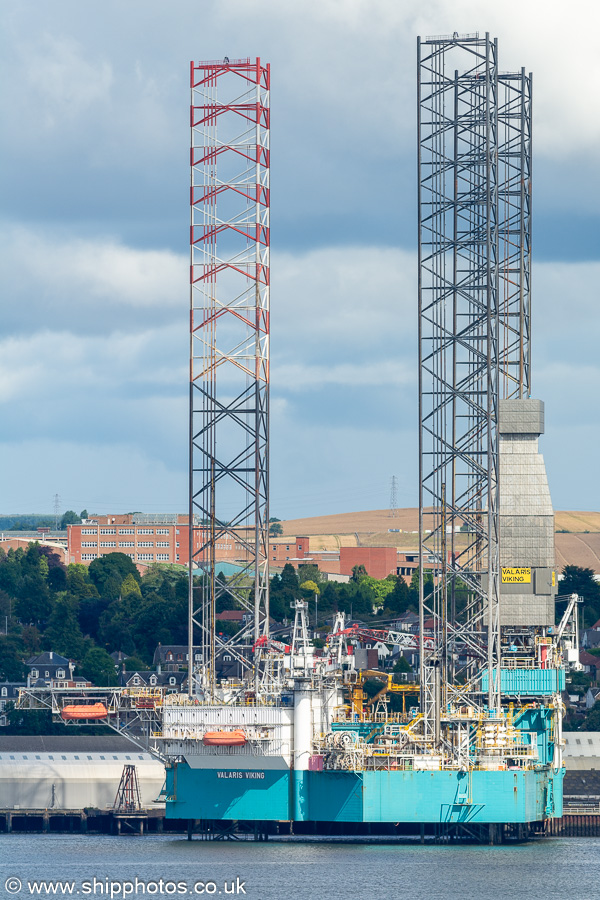 Photograph of the vessel  Valaris Viking pictured at Dundee on 7th August 2023