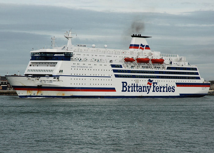 Photograph of the vessel  Val de Loire pictured arriving in Portsmouth on 3rd July 2005