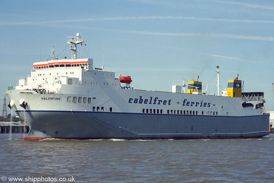  Valentine pictured on the River Thames on 16th August 2003
