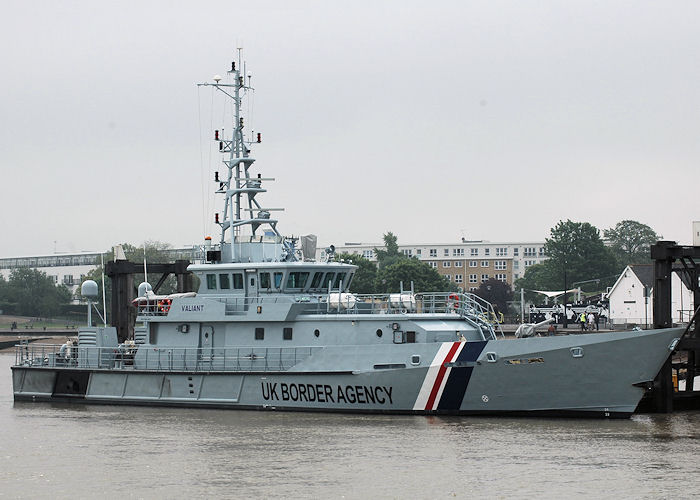 Photograph of the vessel HMC Valiant pictured at Gravesend on 22nd May 2010