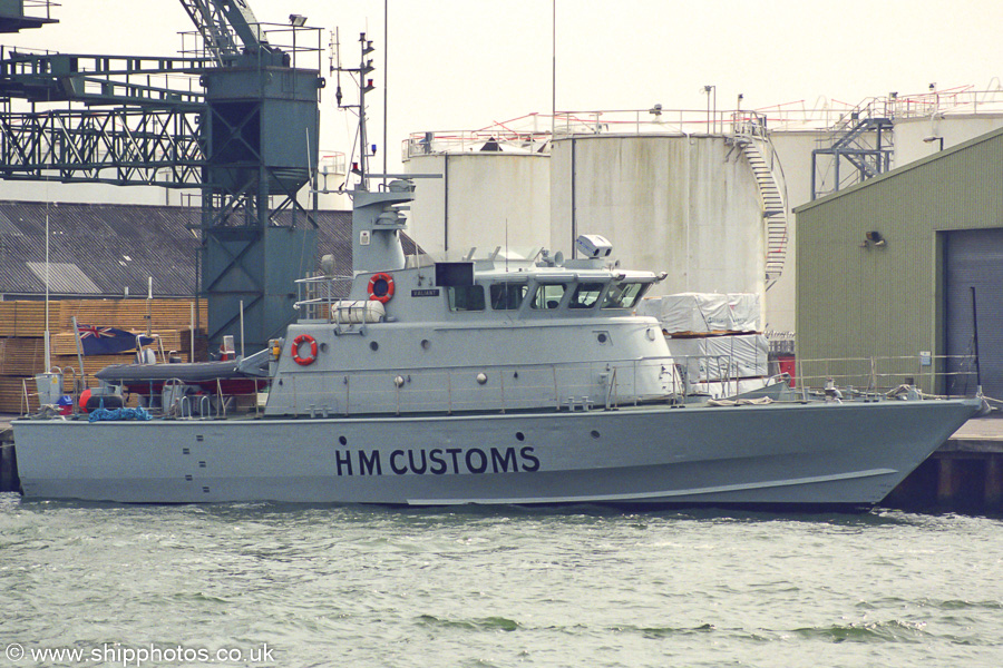 Photograph of the vessel HMCC Valiant pictured at Poole on 2nd June 2002