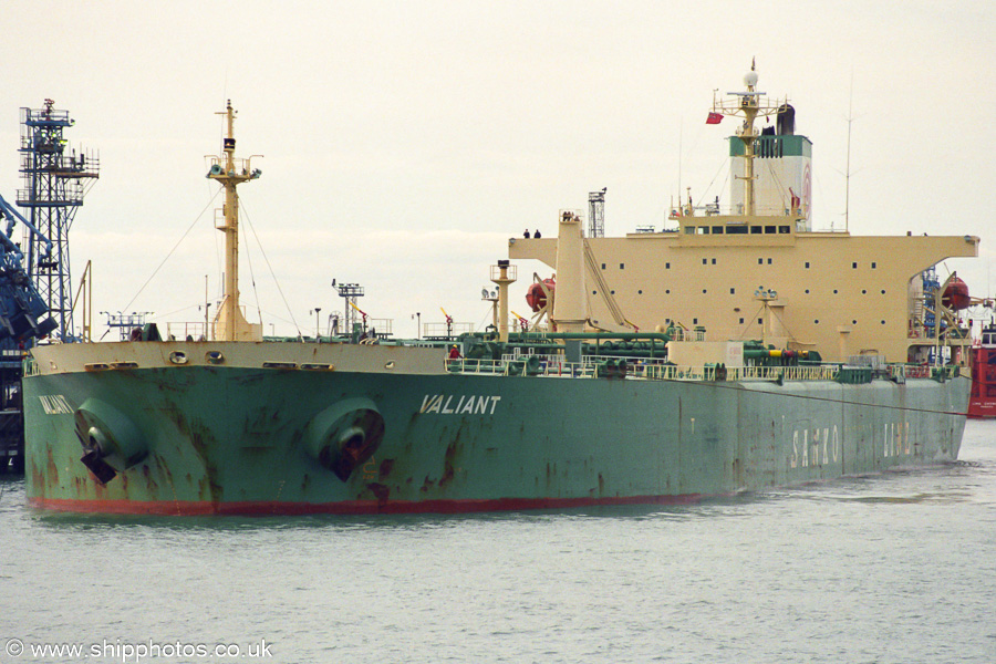  Valiant pictured arriving at Fawley on 20th April 2002
