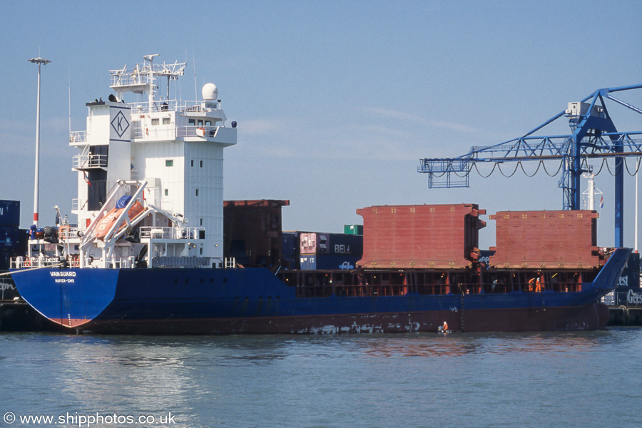 Photograph of the vessel  Vanguard pictured in Prinses Beatrixhaven, Rotterdam on 17th June 2002