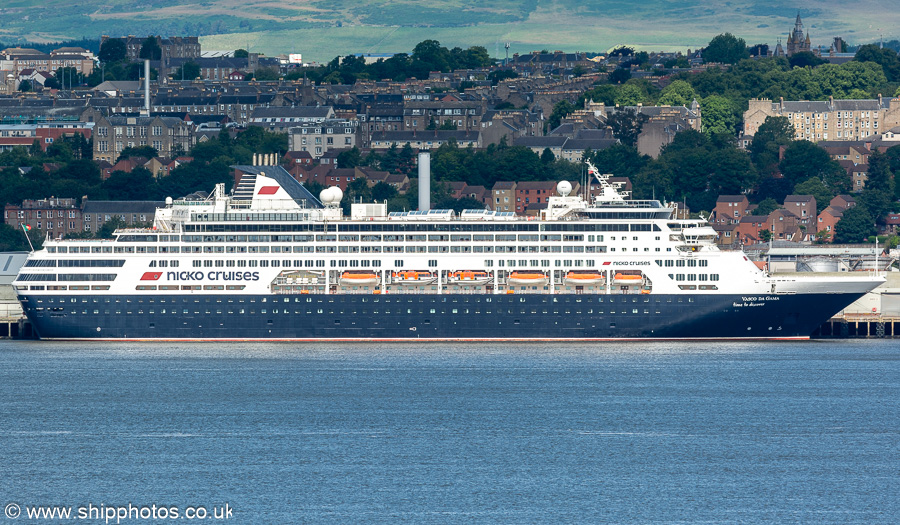 Photograph of the vessel  Vasco da Gama pictured at Dundee on 7th August 2023