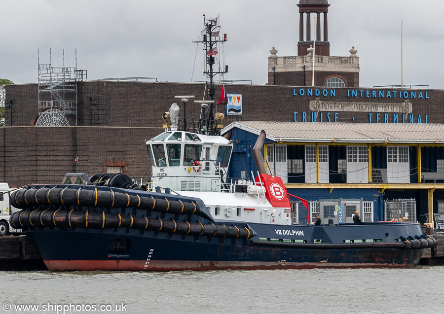 Photograph of the vessel  VB Dolphin pictured at Tilbury on 20th July 2025